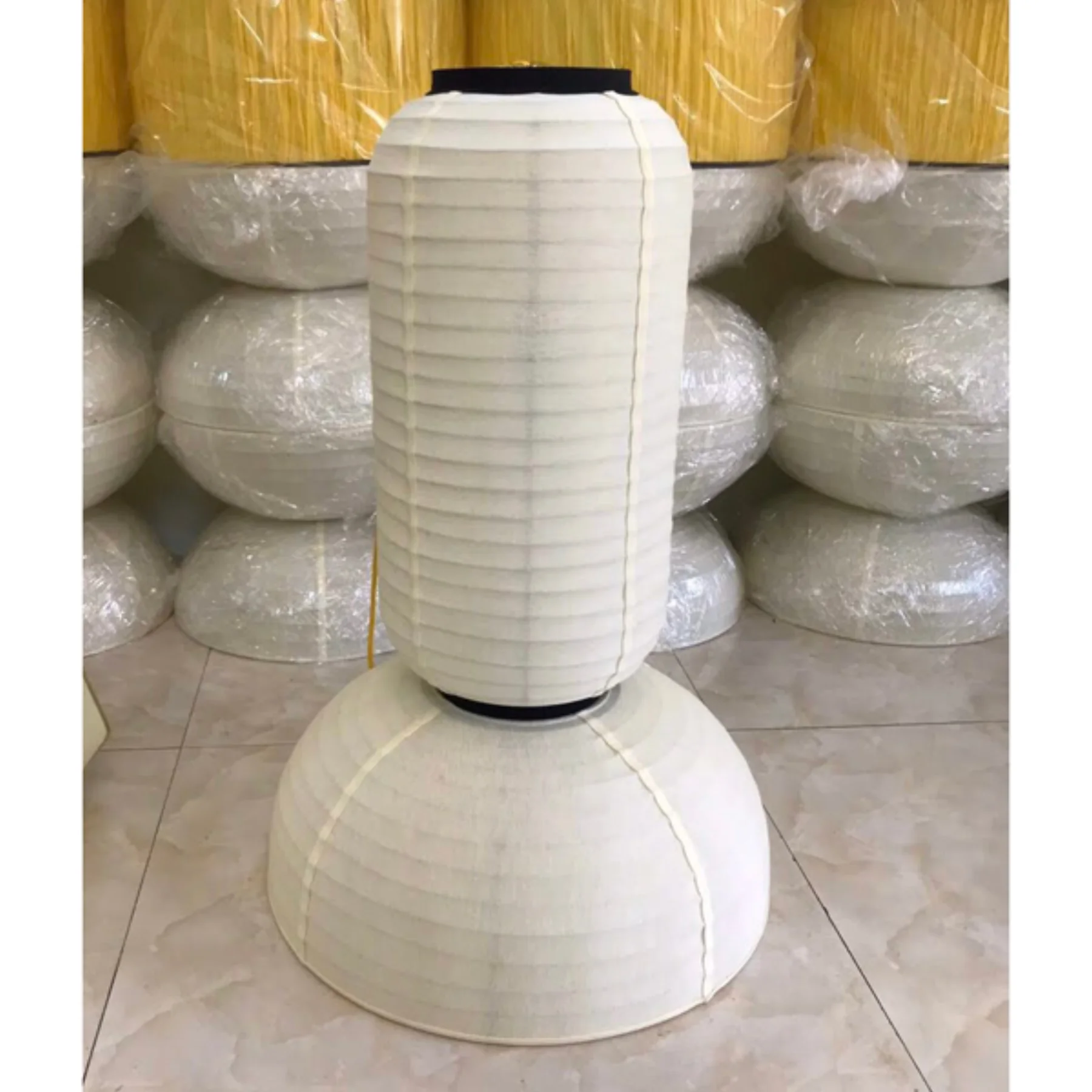 Đèn vải tú cầu dán mica KH-DTR023
