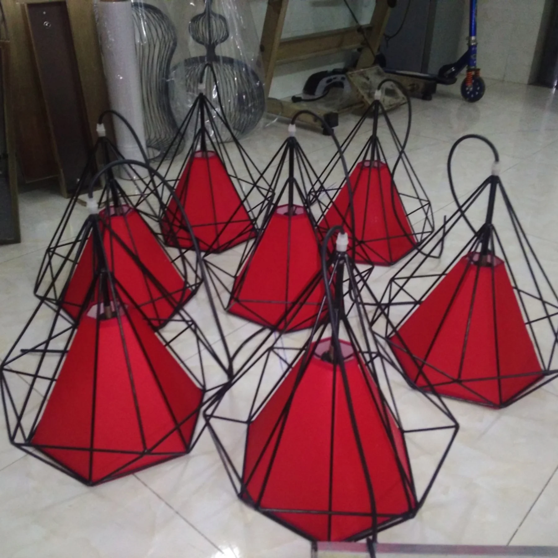 Đèn chùm khung sắt KH-DTR043